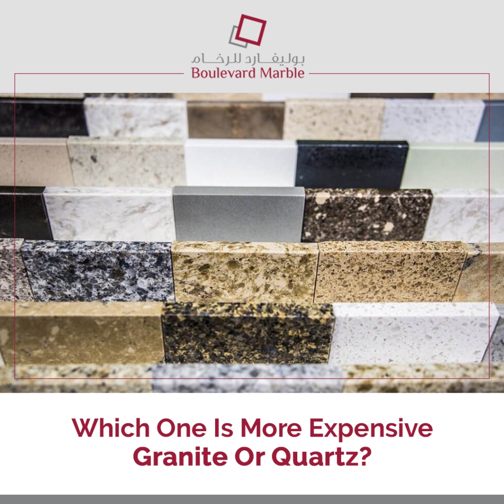 Quartz and granite countertops are priced similarly per square foot, with granite counters having the wider variation in price. Granite can be more expensive than quartz at times, based on the availability of a color and pattern. Sometimes quartz is more expensive due to the treatments it receives during manufacturing.